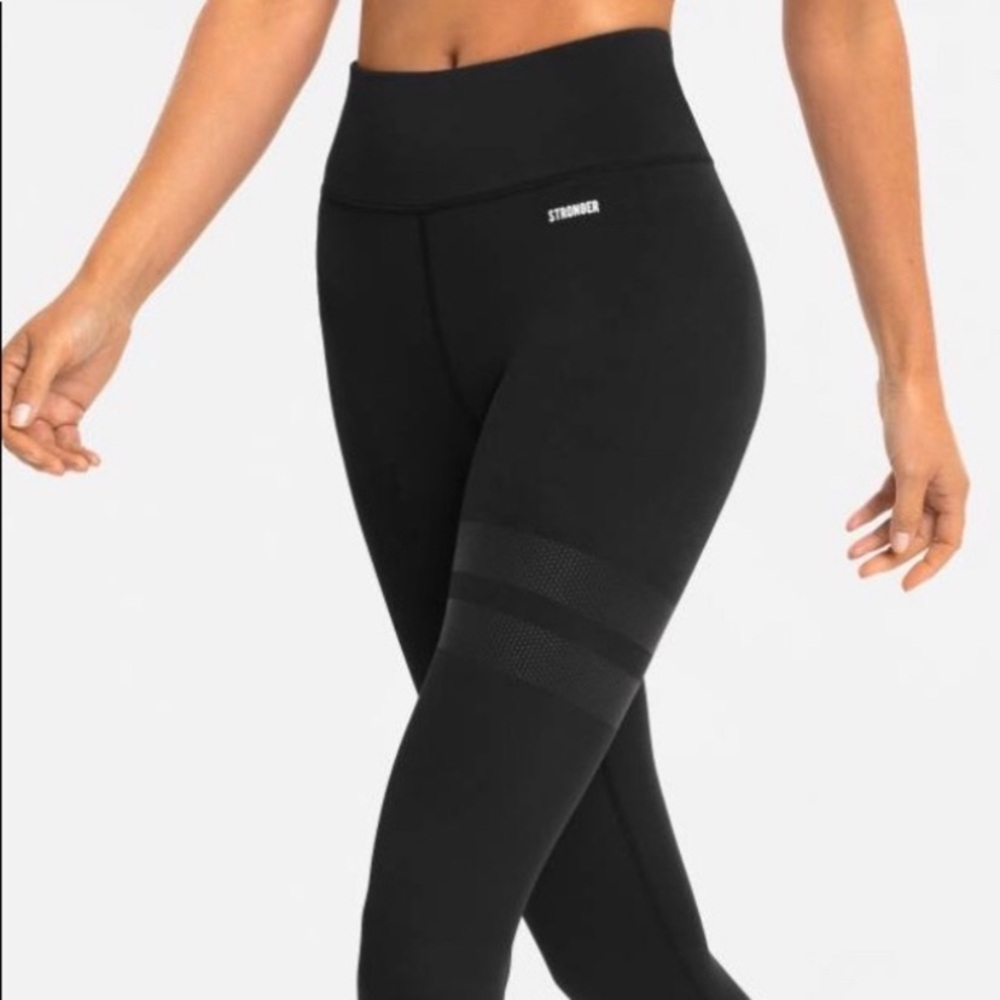Stronger High-Rise Black Performance Leggings NWOT